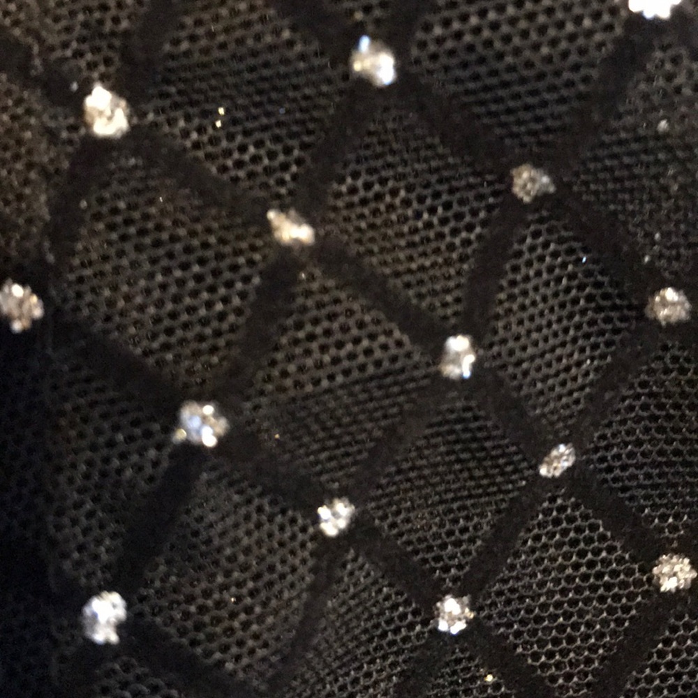 HP Rhinestone Sheer Fishtail Body-con Dress - Picture 8 of 8